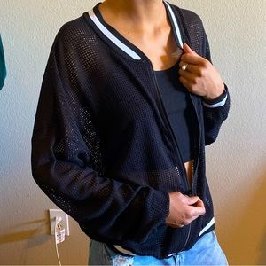 (Like New) Black Jersey Full Zip Jacket